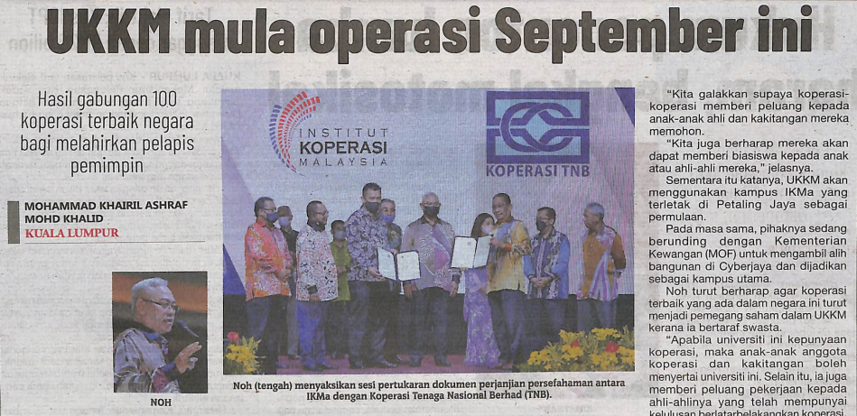 UKKM mula operasi September 2022